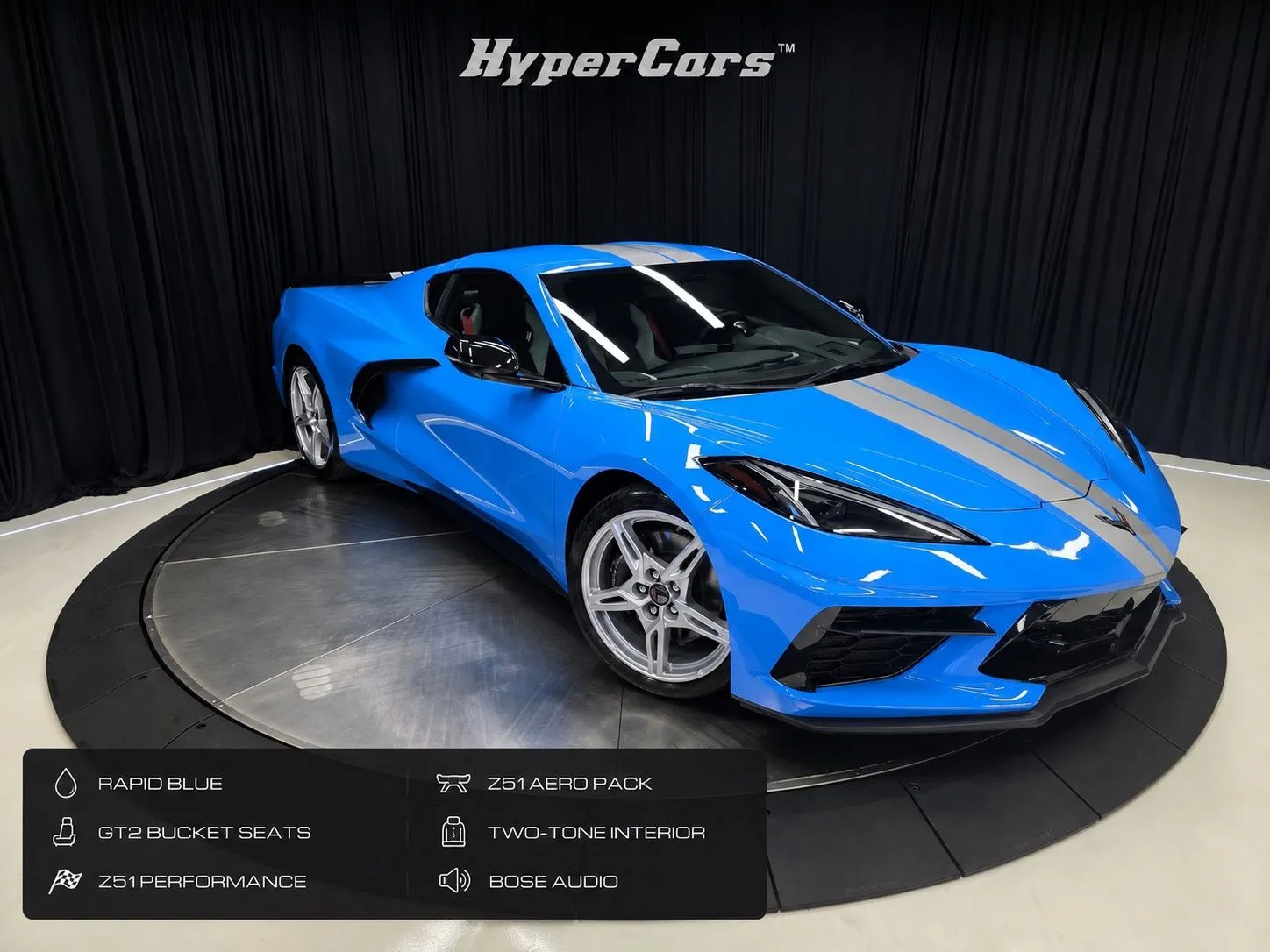 Blue 2021 Chevrolet Corvette Stingray for sale in New Albany, IN