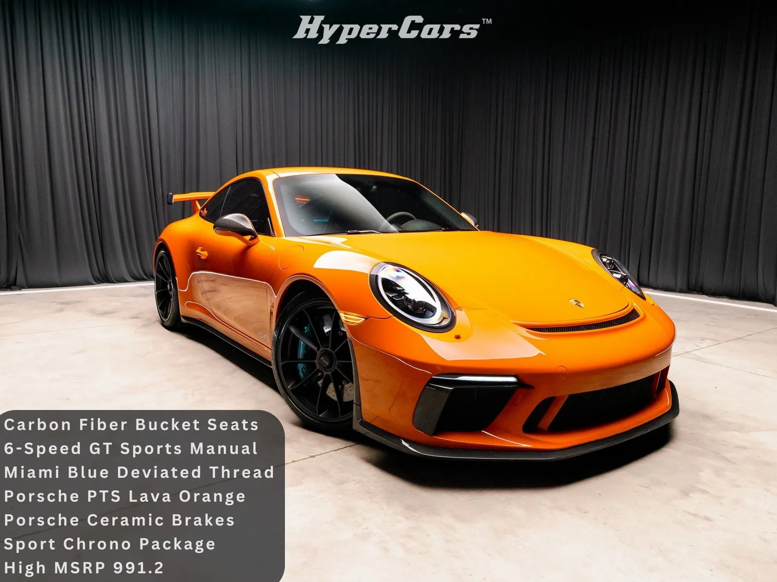 Orange 2018 Porsche 911 GT3 for sale in New Albany, IN