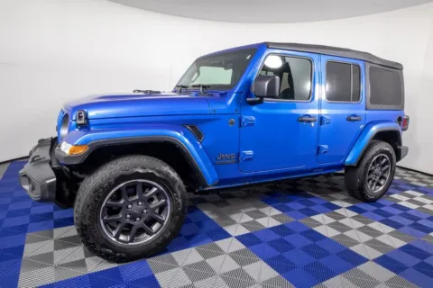 Blue 2021 Jeep Wrangler Unlimited Sport for sale in Austin, TX