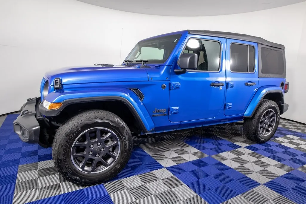 Blue 2021 Jeep Wrangler Unlimited Sport for sale in Austin, TX