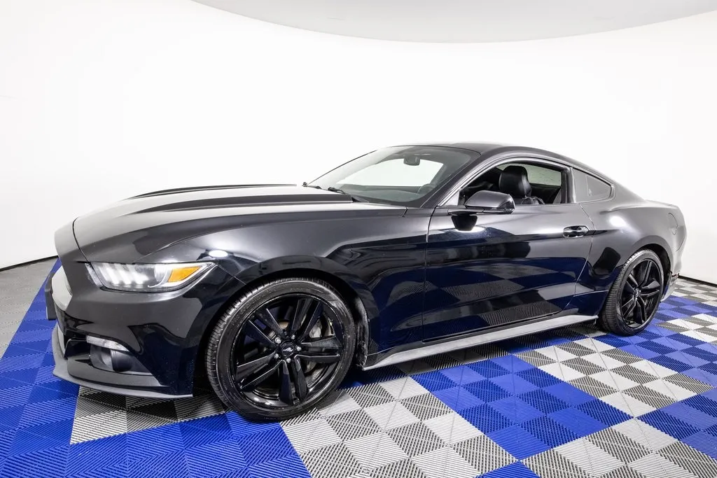 Black 2016 Ford Mustang EcoBoost Premium for sale in Austin, TX