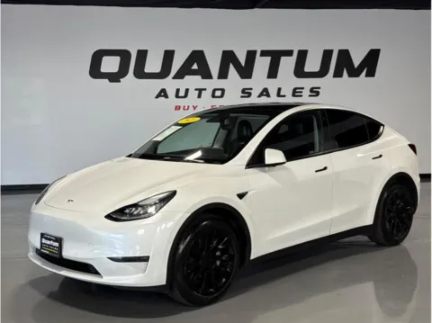 White 2021 Tesla Model Y Long Range Sport Utility 4D for sale in Garden Grove, CA