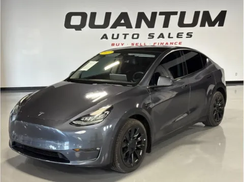 Gray 2022 Tesla Model Y Long Range Sport Utility 4D for sale in Garden Grove, CA