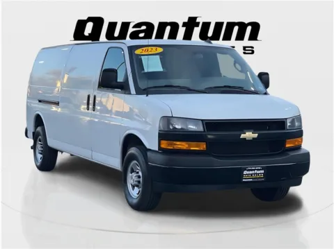 White 2023 Chevrolet Express 2500 Cargo Extended Van 3D for sale in Garden Grove, CA