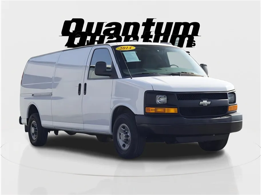 White 2014 Chevrolet Express 3500 Cargo Extended Van 3D for sale in Garden Grove, CA