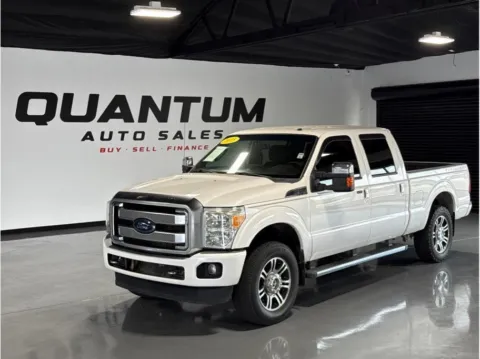 White 2015 Ford F250 Super Duty Crew Cab Platinum Pickup 4D 6 3/4 ft for sale in Garden Grove, CA