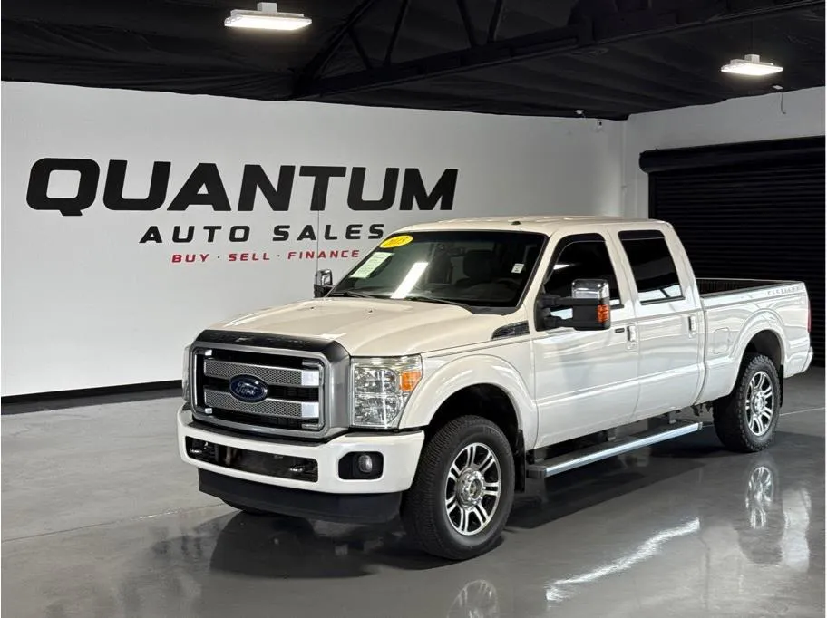 White 2015 Ford F250 Super Duty Crew Cab Platinum Pickup 4D 6 3/4 ft for sale in Garden Grove, CA