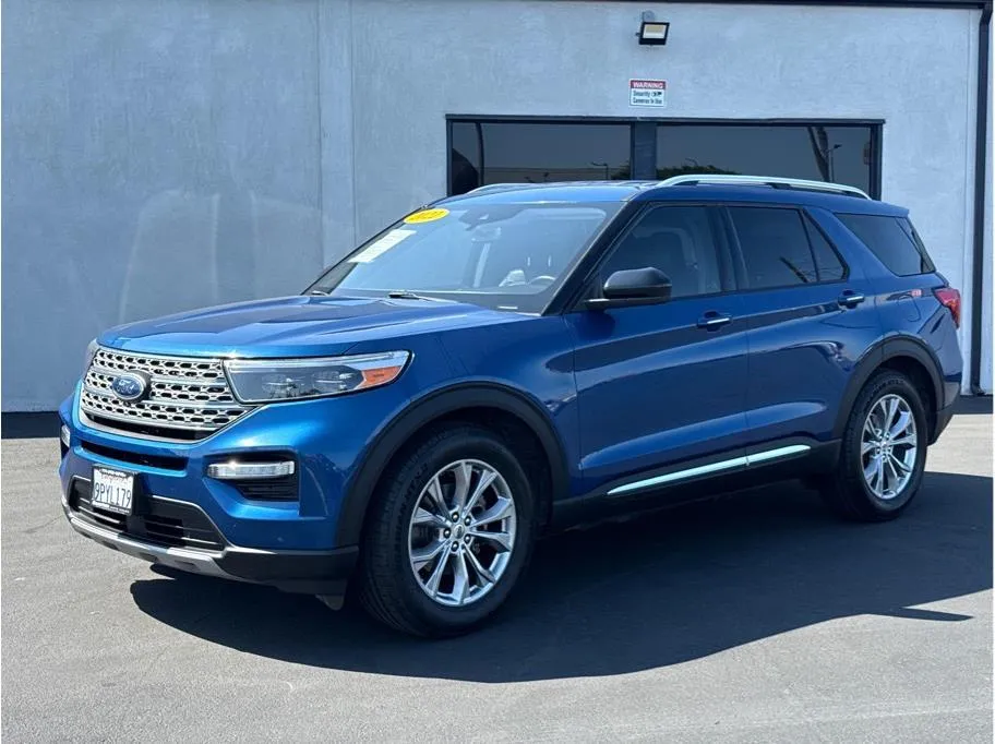 Blue 2022 Ford Explorer Limited Sport Utility 4D for sale in Garden Grove, CA
