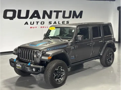Gray 2021 Jeep Wrangler Unlimited 4xe Rubicon 4xe Sport Utility 4D for sale in Garden Grove, CA