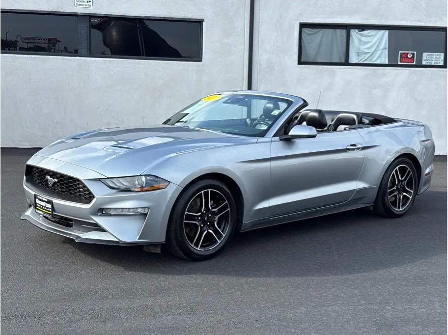 Silver 2022 Ford Mustang EcoBoost Premium Convertible 2D for sale in Garden Grove, CA