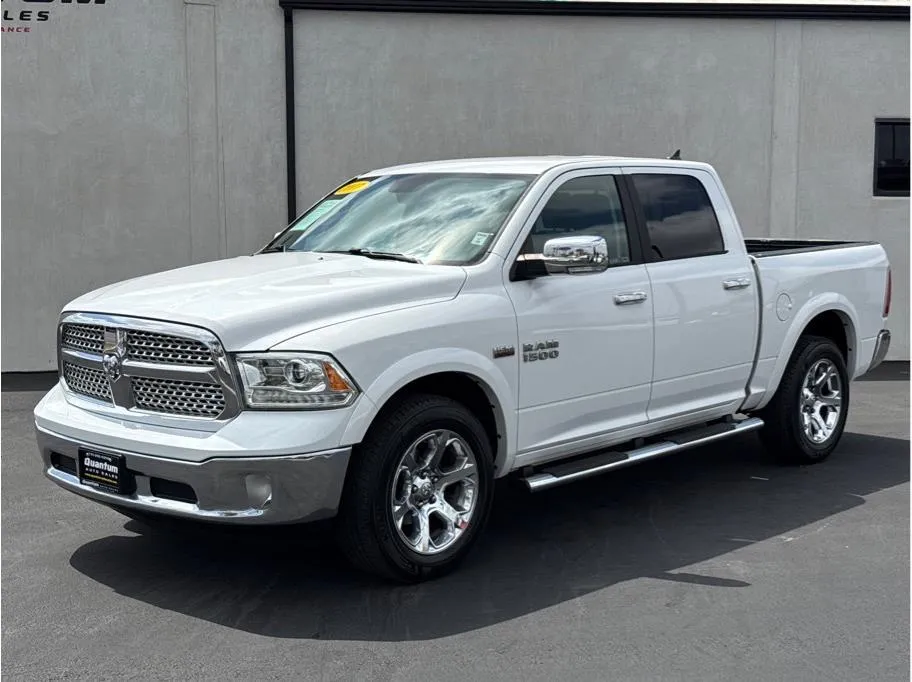 White 2017 Ram 1500 Crew Cab Laramie Pickup 4D 5 1/2 ft for sale in Garden Grove, CA