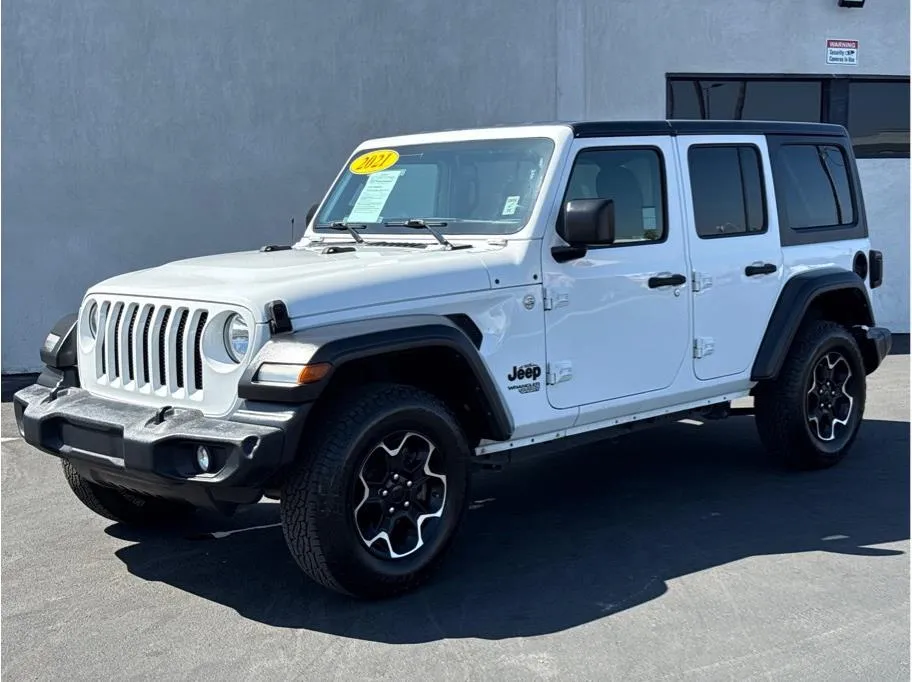 White 2021 Jeep Wrangler Unlimited Sport S Sport Utility 4D for sale in Garden Grove, CA