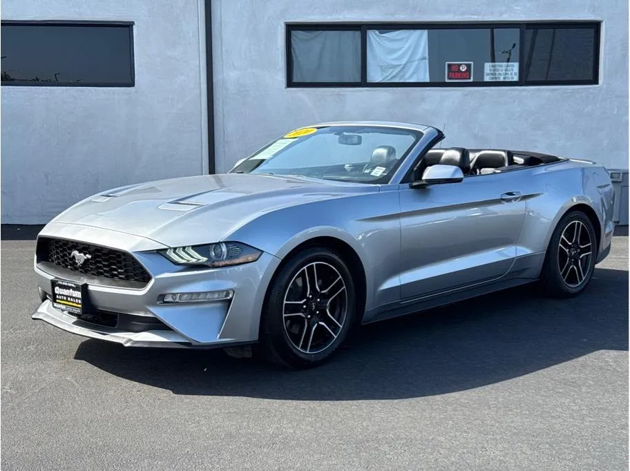 Silver 2020 Ford Mustang EcoBoost Premium Convertible 2D for sale in Garden Grove, CA