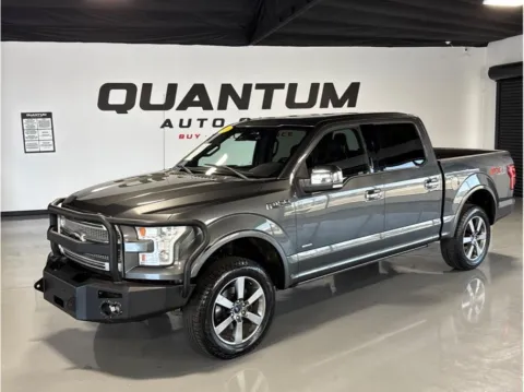 Gray 2016 Ford F-150 SuperCrew Cab Platinum Pickup 4D 5 1/2 ft for sale in Garden Grove, CA