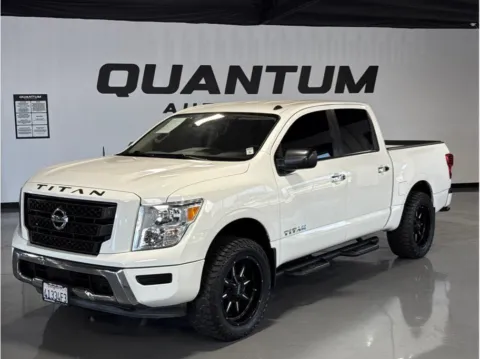 White 2021 Nissan Titan Crew Cab SV Pickup 4D 5 1/2 ft for sale in Garden Grove, CA