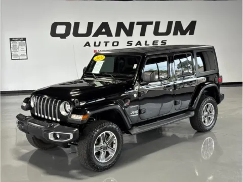 Black 2020 Jeep Wrangler Unlimited Sahara Sport Utility 4D for sale in Garden Grove, CA