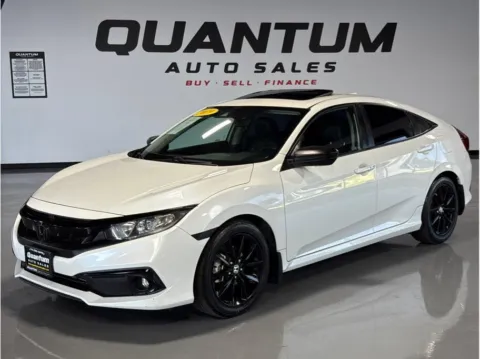 White 2019 Honda Civic EX-L Sedan 4D for sale in Garden Grove, CA