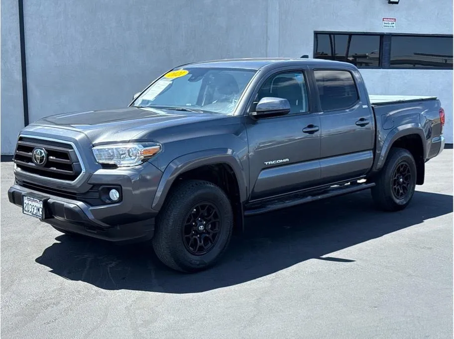 Gray 2021 Toyota Tacoma Double Cab SR5 Pickup 4D 5 ft for sale in Garden Grove, CA