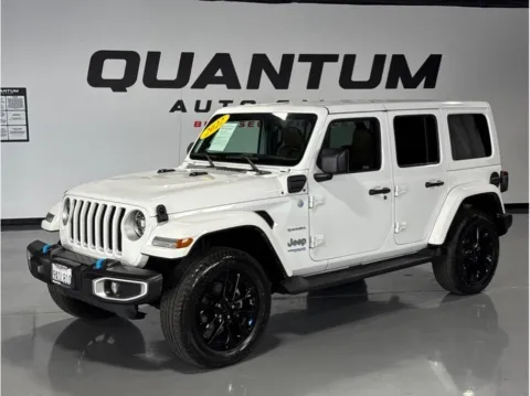 White 2022 Jeep Wrangler Unlimited 4xe Sahara 4xe Sport Utility 4D for sale in Garden Grove, CA