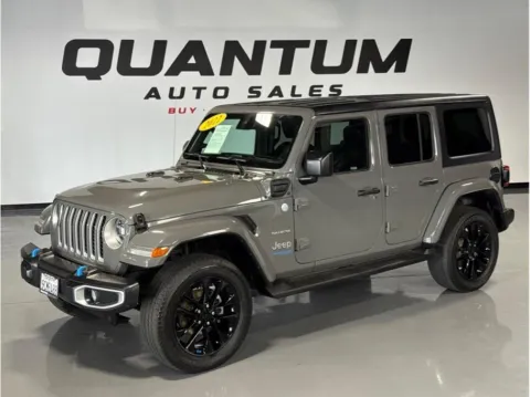 Gray 2022 Jeep Wrangler Unlimited 4xe Sahara 4xe Sport Utility 4D for sale in Garden Grove, CA