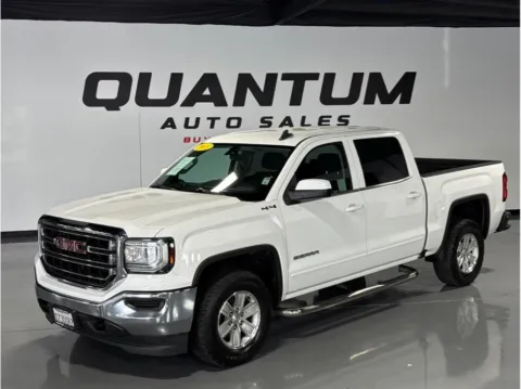 White 2018 GMC Sierra 1500 Crew Cab SLE Pickup 4D 5 3/4 ft for sale in Garden Grove, CA
