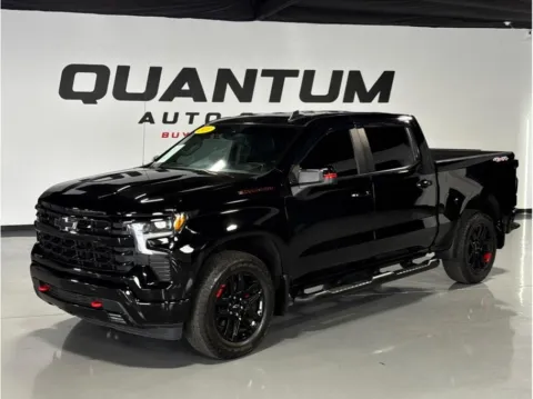 Black 2023 Chevrolet Silverado 1500 Crew Cab RST Pickup 4D 5 3/4 ft for sale in Garden Grove, CA