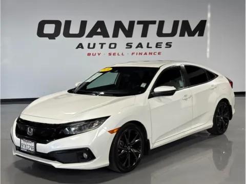 White 2020 Honda Civic Sport Sedan 4D for sale in Santa Ana, CA