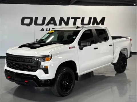 White 2024 Chevrolet Silverado 1500 Crew Cab Custom Trail Boss Pickup 4D 5 3/4 ft for sale in Santa Ana, CA