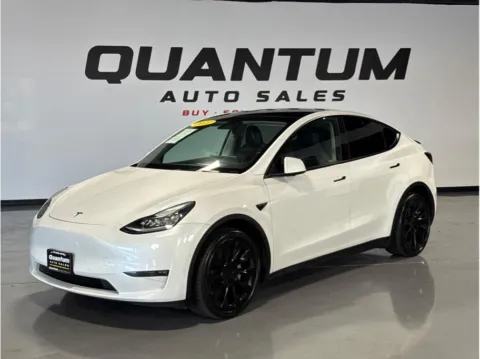 White 2021 Tesla Model Y Long Range Sport Utility 4D for sale in Santa Ana, CA