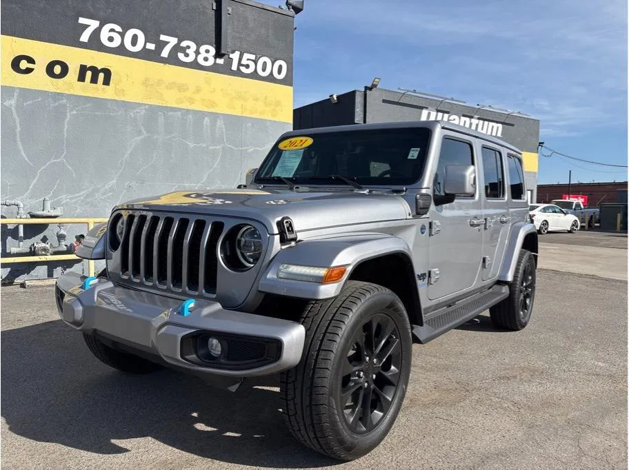 Silver 2021 Jeep Wrangler Unlimited 4xe High Altitude 4xe Sport Utility 4D for sale in Escondido, CA