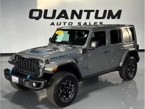 Gray 2021 Jeep Wrangler Unlimited 4xe Rubicon 4xe Sport Utility 4D for sale in Escondido, CA