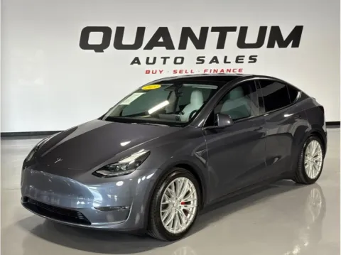 Gray 2023 Tesla Model Y Long Range Sport Utility 4D for sale in Escondido, CA