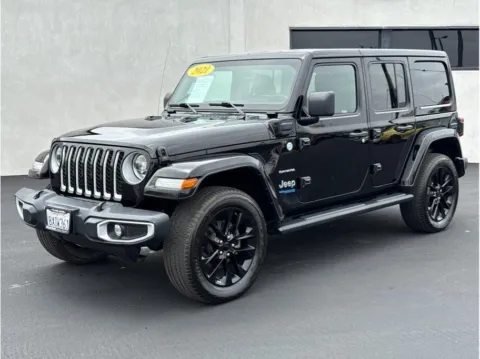 Black 2021 Jeep Wrangler Unlimited 4xe Sahara 4xe Sport Utility 4D for sale in Escondido, CA