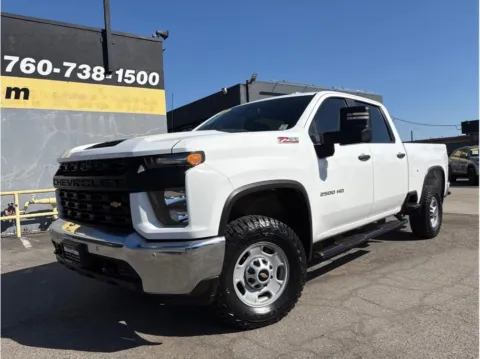 White 2022 Chevrolet Silverado 2500 HD Crew Cab Work Truck Pickup 4D 6 1/2 ft for sale in Escondido, CA