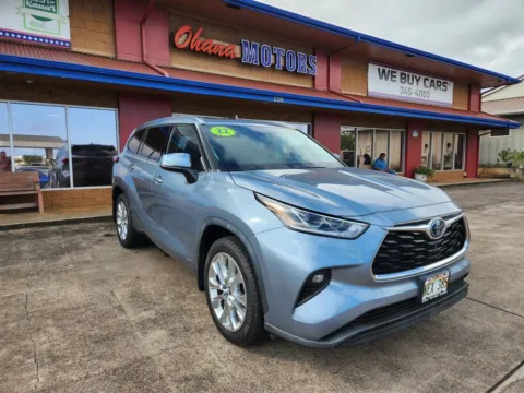 Blue 2022 Toyota Highlander Hybrid Limited for sale in Lihue, HI