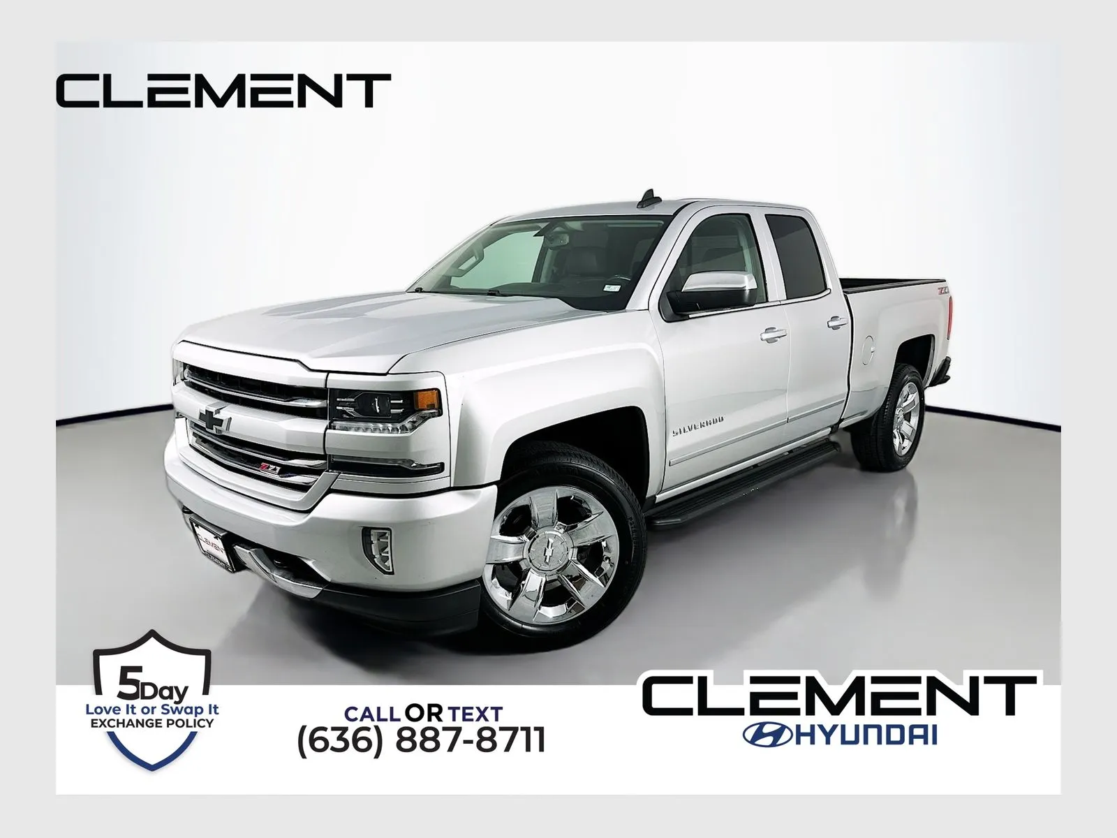 Silver 2018 Chevrolet Silverado 1500 LTZ for sale in Wentzville, MO