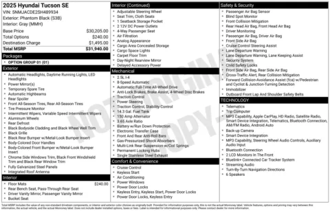 Photos of 2025 Hyundai Tucson SE for sale in Wentzville, MO at Clement Hyundai