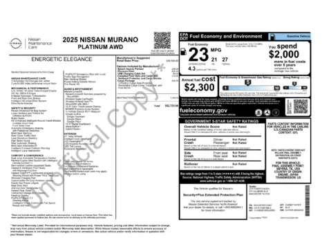 Photos of 2025 Nissan Murano Platinum for sale in Wentzville, MO at Clement Hyundai