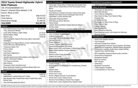 Photos of 2024 Toyota Grand Highlander Hybrid MAX Platinum for sale in Wentzville, MO at Clement Hyundai