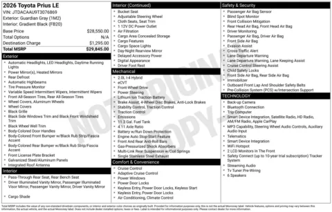 Photos of 2026 Toyota Prius LE for sale in Wentzville, MO at Clement Hyundai