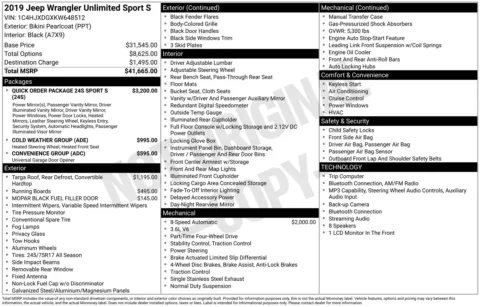 Photos of 2019 Jeep Wrangler Unlimited Sport S for sale in Wentzville, MO at Clement Hyundai