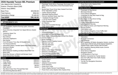 Photos of 2026 Hyundai Tucson SEL Premium for sale in Wentzville, MO at Clement Hyundai