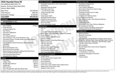 Photos of 2026 Hyundai Kona SE for sale in Wentzville, MO at Clement Hyundai