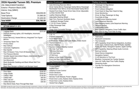 Photos of 2026 Hyundai Tucson SEL Premium for sale in Wentzville, MO at Clement Hyundai