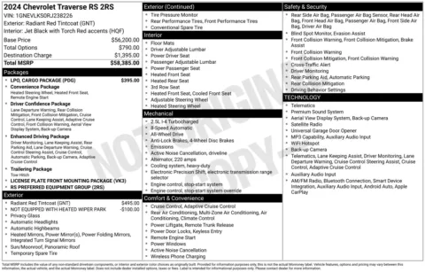 Photos of 2024 Chevrolet Traverse RS for sale in Wentzville, MO at Clement Hyundai