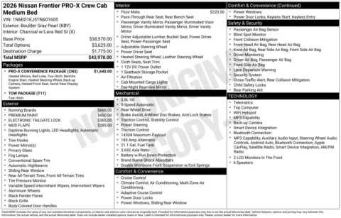 Photos of 2026 Nissan Frontier PRO-X for sale in Wentzville, MO at Clement Hyundai