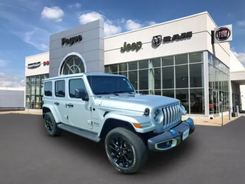 Silver 2023 Jeep Wrangler Sahara 4xe for sale in Powderly, KY