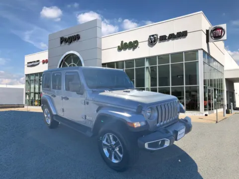 Silver 2020 Jeep Wrangler Unlimited Sahara for sale in Powderly, KY