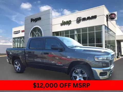 Gray 2026 RAM 1500 TRADESMAN CREW CAB 4X4 5'7' BOX for sale in Powderly, KY