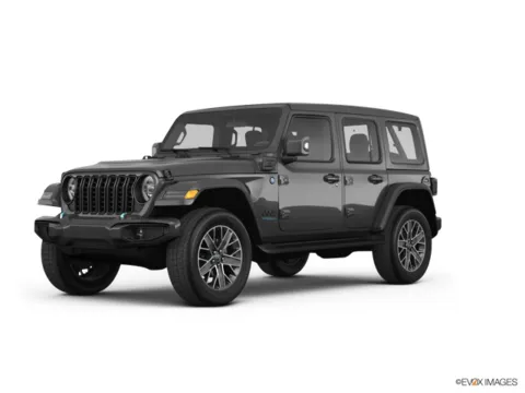 Gray 2025 Jeep Wrangler Sahara 4xe for sale in Powderly, KY